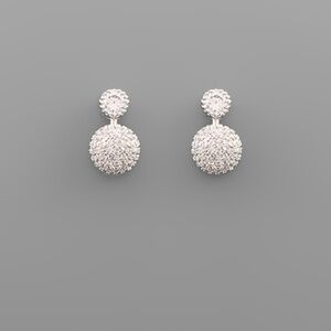 CZ Fireball & Crystal Earrings